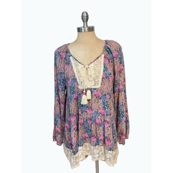 Matilda Jane Bohemian Lace Tunic Top Large Sew Perfect - Picture 2 of 6